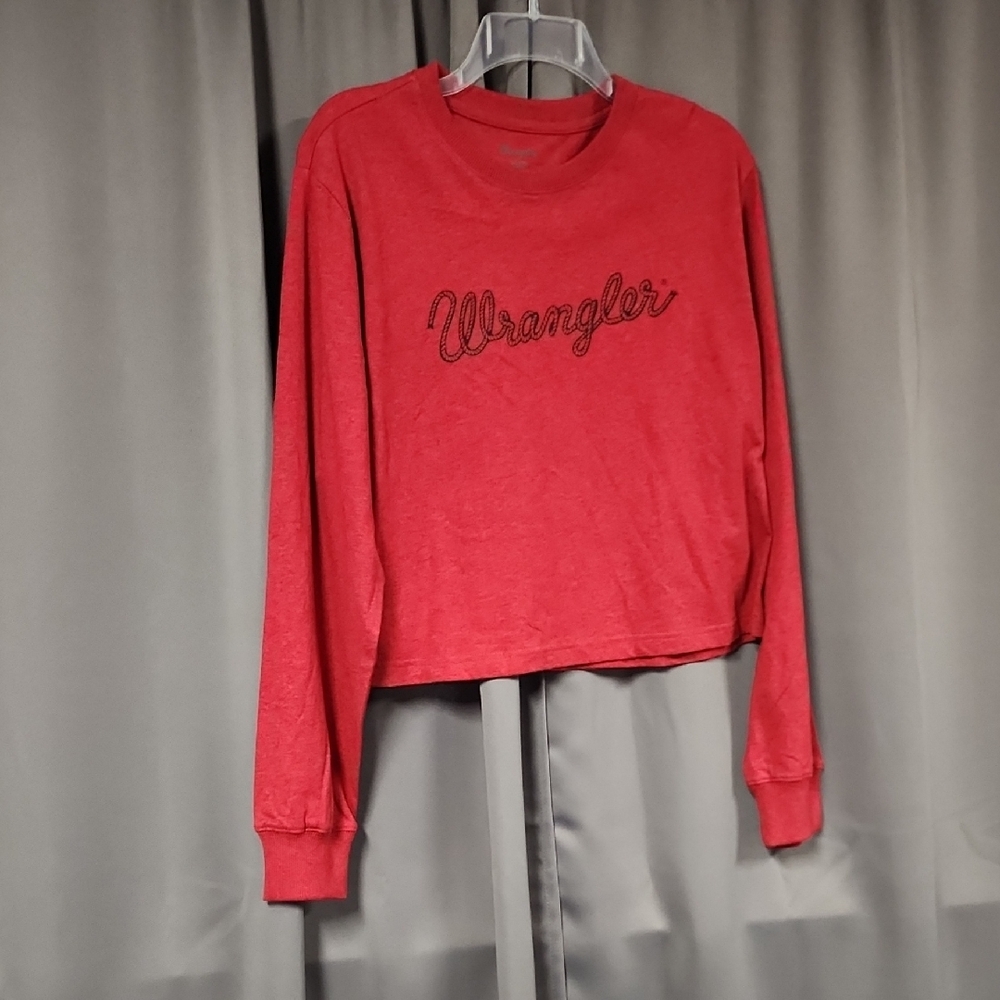 Wrangler Vibrant Red Crew Neck Top